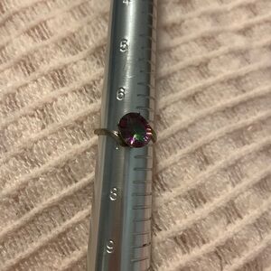 STERLING SILVER mystic topaz gem stone ring